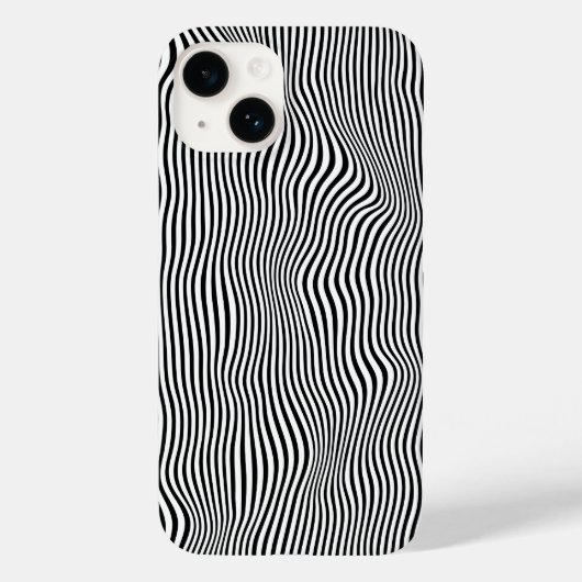 Black Wavy Stripes Case-Mate iPhone Case (Achterkant)
