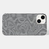 Black Wavy Stripes Case-Mate iPhone Case (Achterkant (horizontaal))