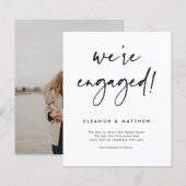 Black We zijn 'Engaged Verloving Announcement' (Voorkant / Achterkant)
