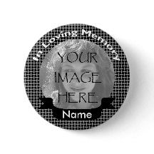 Black Weave Photo Memorial Button