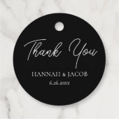 Black Wedding Bedankt voor de Sticker Bedankjes Labels (Achterkant)