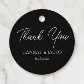 Black Wedding Bedankt voor de Sticker Bedankjes Labels (Voorkant)