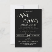 Black wedding invitation (Devant)