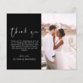 Black Wedding Minimalist dank u kaarten (Voorkant)