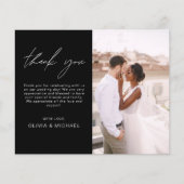 Black Wedding Minimalist dank u kaarten (Voorkant)