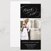 Black Wedding Photo Script Hartelijk dank (Voorkant / Achterkant)