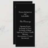 Black Wedding Program Programma (Voorkant / Achterkant)