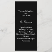 Black Wedding Program Programma (Voorkant)