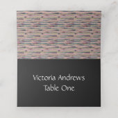 Black Wedding Table Seating Cards (Binnenkant ongevouwen)