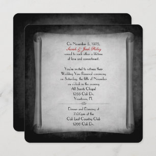 Black Wedding Vow Renewal Scroll Kaart