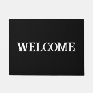 Black Welcome Doormat Deurmat