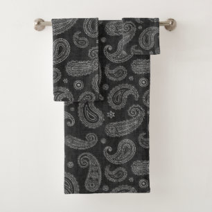 Black Western Paisley