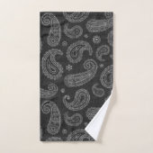Black Western Paisley  Bad Handdoek (Handdoek)