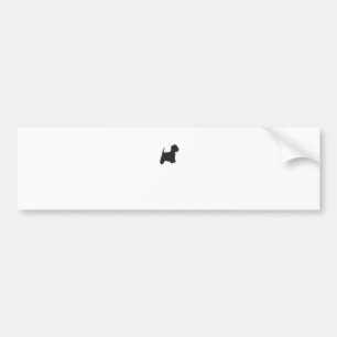 Black Westie Silhouette Bumpersticker