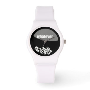 Black What Messy Numbers Horloge