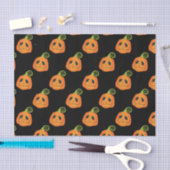 Black Whimsical Pumpkin Halloween Custom Tissuepapier (Craft)