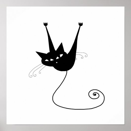 Black Whimsy Kat 1 Poster (Voorkant)