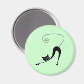 Black Whimsy Kat 2 Magneet (Voorkant / Achterkant)