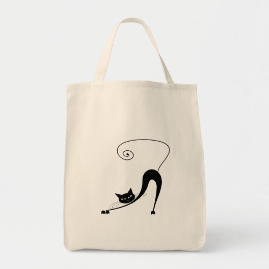 Black Whimsy Kat 2 Tote Bag (Voorkant)