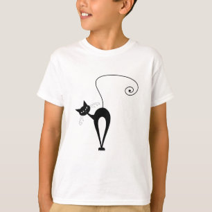 Black Whimsy Kat 3 T-shirt