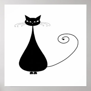 Black Whimsy Kat 4 Poster