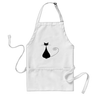 Black Whimsy Kat 4 Standaard Schort