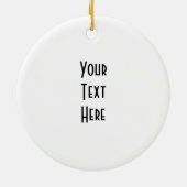 Black Whimsy Kat 6 Keramisch Ornament (Achterkant)