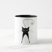 Black Whimsy Kat 6 Mok (Midden)