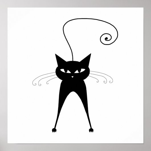 Black Whimsy Kat 6 Poster (Voorkant)