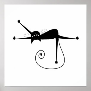 Black Whimsy Kat 7 Poster