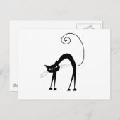 Black Whimsy Kat 9 Briefkaart (Voorkant / Achterkant)