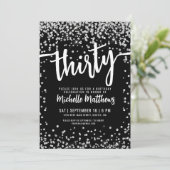 Black White 30ste verjaardag Kaart (Staand voorkant)