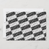 Black & White 3 Photo Graduation Invitation (Dos)