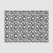 Black White Abstract Circles Collage Tissue Paper Tissuepapier (Voorkant)