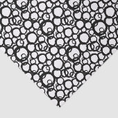 Black White Abstract Circles Collage Tissue Paper Tissuepapier (Detail)
