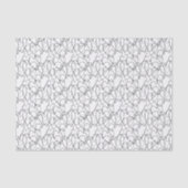 Black White Abstract Hearts Collage Tissue Paper Tissuepapier (Voorkant)