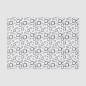 Black White Abstract Squares Collage Tissue Paper Tissuepapier (Voorkant)