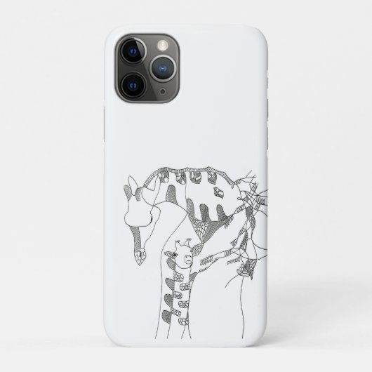 Black & white abstract stick  tapestries wood wall Case-Mate iPhone case (Achterkant)