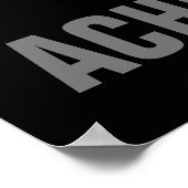 Black White Achievement Basketball Motivatie Poster (Hoek)