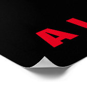 Black White Aloha Hawaii Palm Trepics Travel Poster (Hoek)