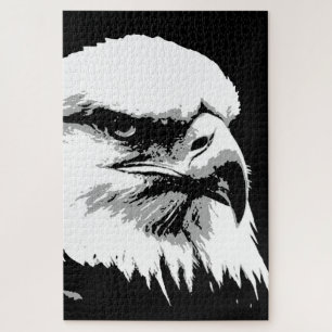 Black White American Bald Eagle Pop Art Legpuzzel