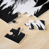 Black White American Bald Eagle Pop Art Legpuzzel (Zijkant)
