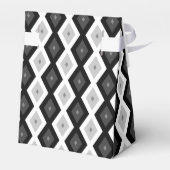 Black, white and grey diamond pattern bedankdoosjes (Achterkant)