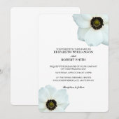 Black White Anemone Flowers Kaart (Voorkant / Achterkant)