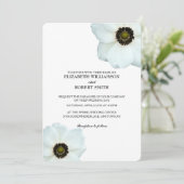 Black White Anemone Flowers Kaart (Staand voorkant)