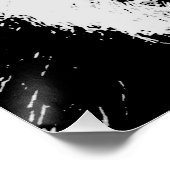 Black White Angry Gorilla Pop Art Poster parfait (Coin)