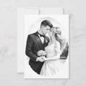 Black & White Anime Wedding Invitation Save The Date (Achterkant)