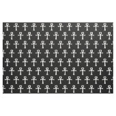 Black White Ankh Looped Cross Symbol Pattern Stof (Fat Quarter)
