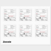 Black & White Apothecary Apple label (Vel)