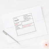 Black & White Apothecary Apple label (Envelop)